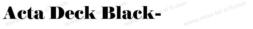 Acta Deck Black字体转换